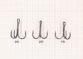 Крючок ТРОЙНОЙ Китай, №3/0, покрытие BN (уп. 10 шт.)