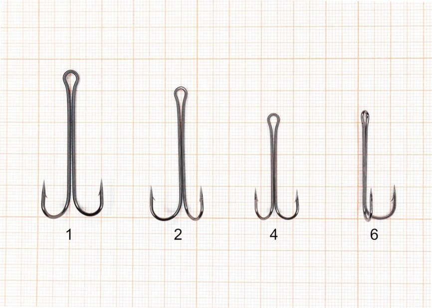 Крючок ДВОЙНОЙ с ОЧЕНЬ длинным цевьем, №2, покрытие BN (уп. 8 шт.) фото 2