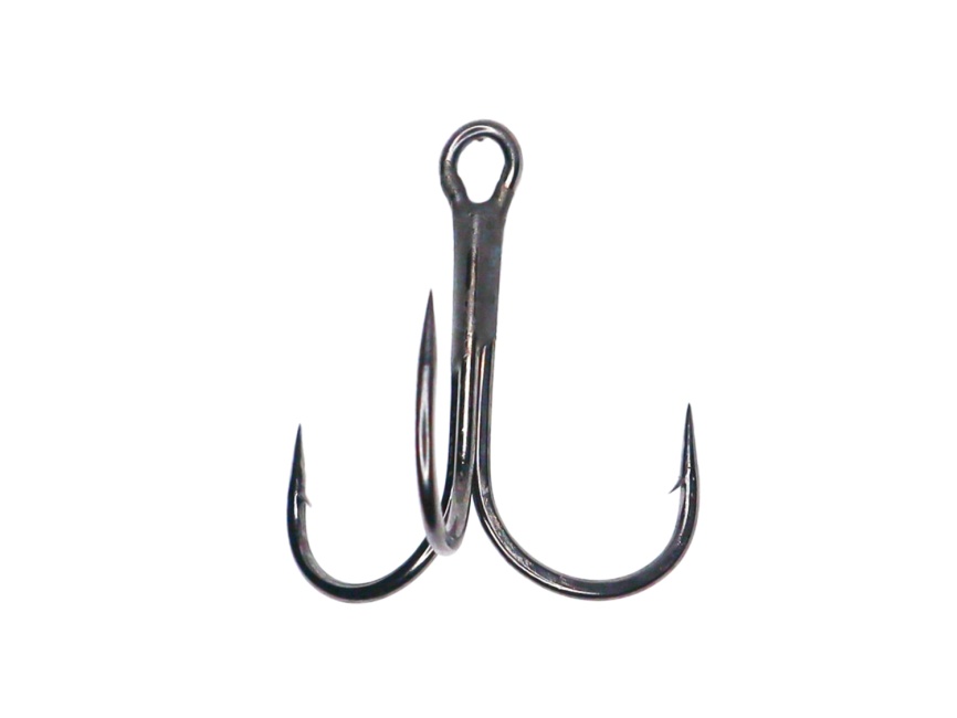 Крючок ТРОЙНОЙ с круглым поддевом, №4, покрытие BN (уп. 10 шт.) фото 1
