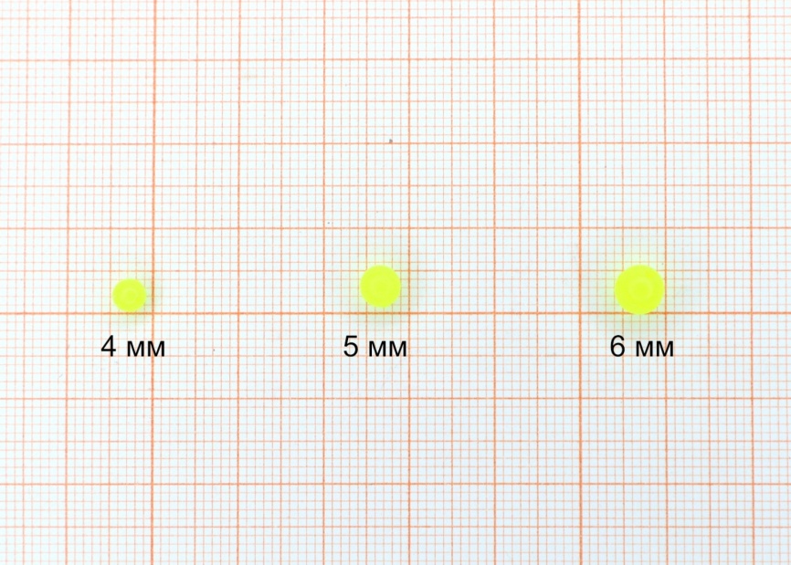 Бусина пластиковая, диам. 5 мм., шартрез (упак. 20 шт.) фото 2