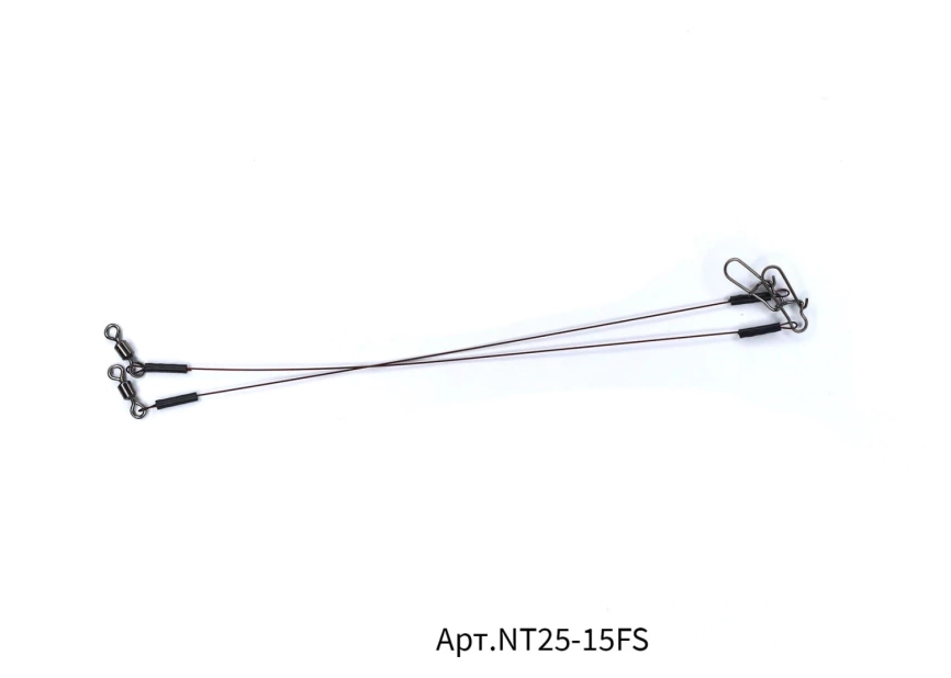 Поводок "Сезон Рыбалки" , 25 lb/0,35 мм (11,36 кг) Никель-Титан, 15 см. (2 шт.) фото 6