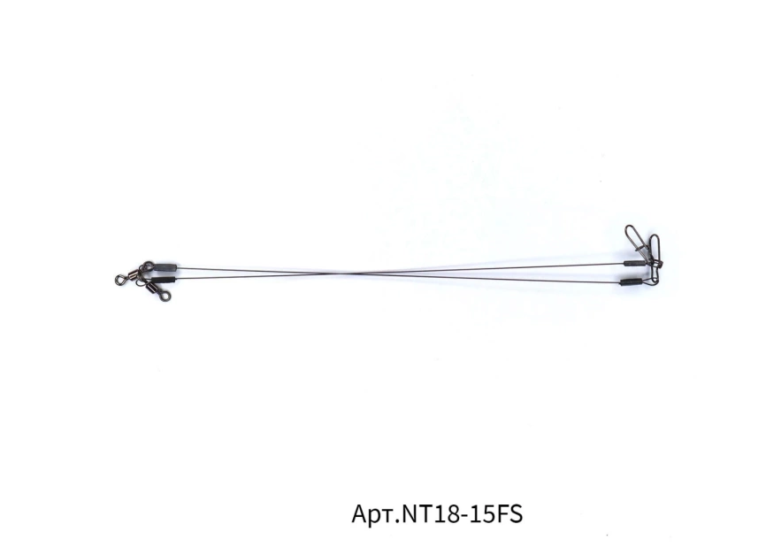 Поводок "Сезон Рыбалки" , 25 lb/0,35 мм (11,36 кг) Никель-Титан, 15 см. (2 шт.) фото 2