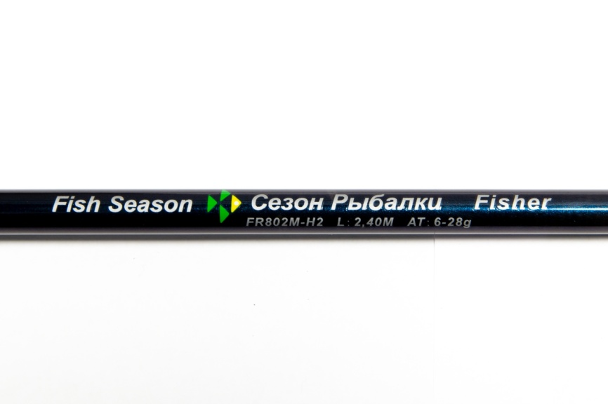 Спиннинг FISHER, 2 секции, полая вершина, длина 2,40 м, тест 6-28 г фото 5