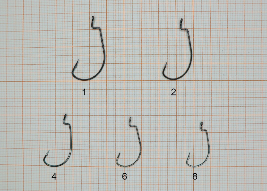 Крючок (офсет) WIDE RANGE WORM, №2, покрытие BN (5 шт) фото 3