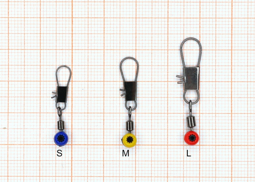 Застежка с вертлюжком ПЛАСТИК, №S (10 кг), (уп. 5 шт.) фото 2