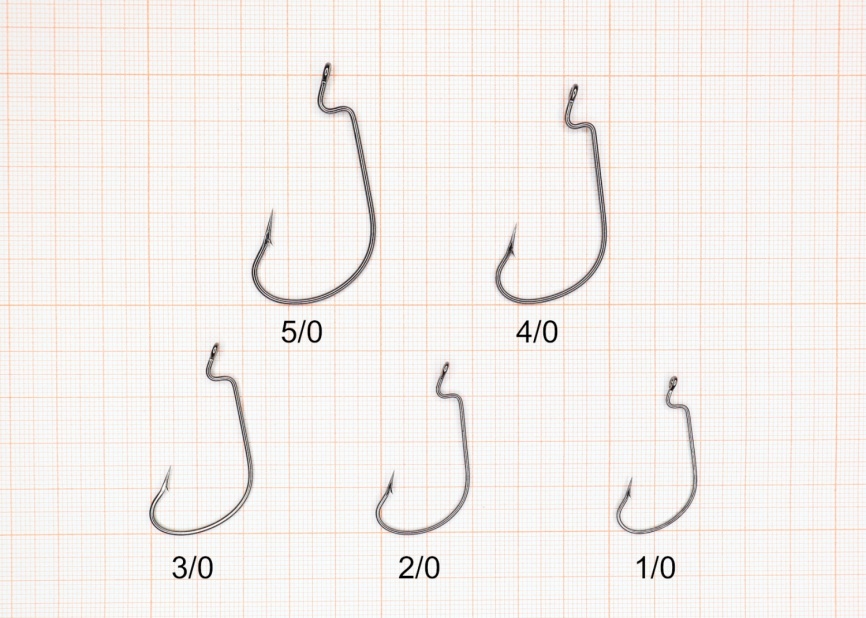 Крючок (офсет) WORM, №8, покрытие BN (5 шт) фото 2