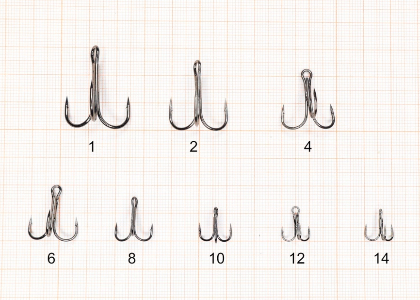 Крючок ТРОЙНОЙ Китай, №1, покрытие BN (уп. 20 шт.) фото 2