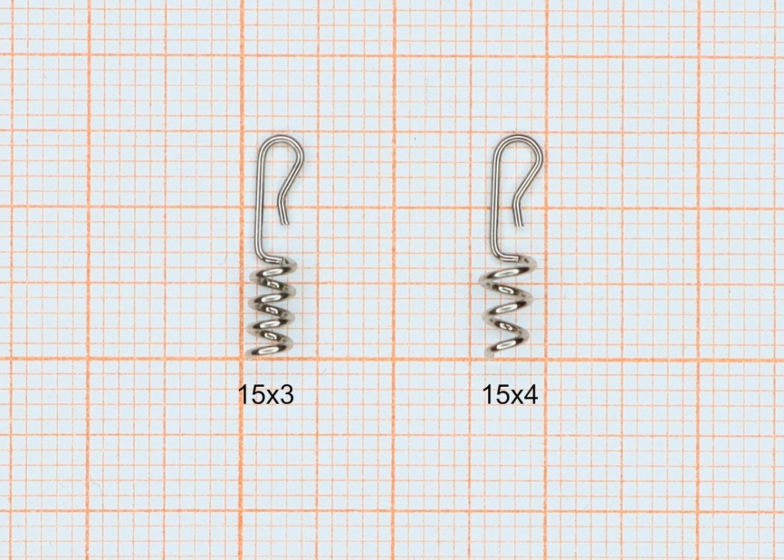 Спираль 15 х 3 мм. для фиксации на крючке силиконовой приманки ( 10 шт.) фото 2