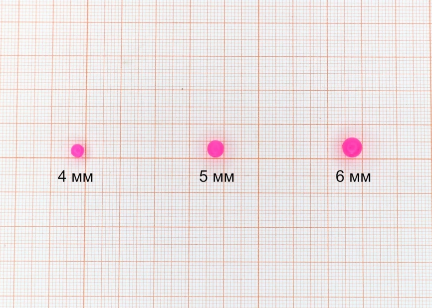 Бусина пластиковая, диам. 6 мм., красная (упак. 20 шт.) фото 2