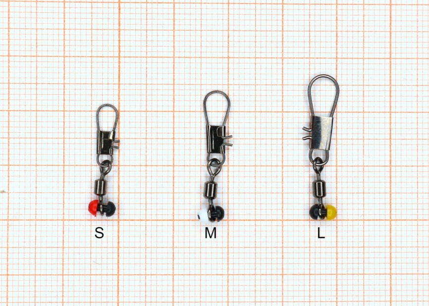 Застежка с вертлюжком ДВОЙНОЙ ПЛАСТИК №M (уп. 4 шт.) фото 2