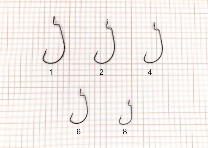 Крючок офсетный "Сезон Рыбалки" WIDE RANGE WORM с БОЛЬШИМ ухом, №2 (4 шт) фото 3