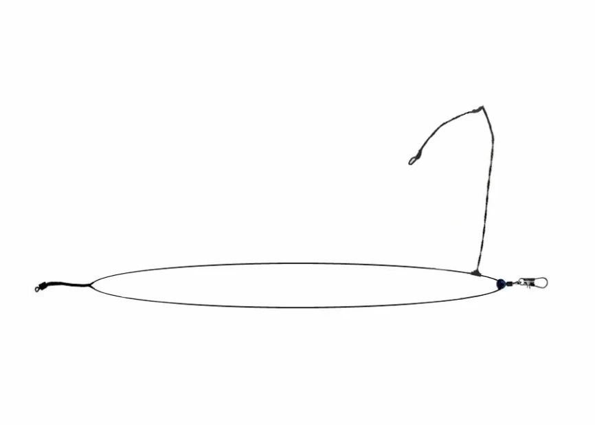 Оснастка "Сезон Рыбалки" фидерная "Озеро + Фидергам" асимметричная петля. 0,45 мм. 12 кг. фото 1