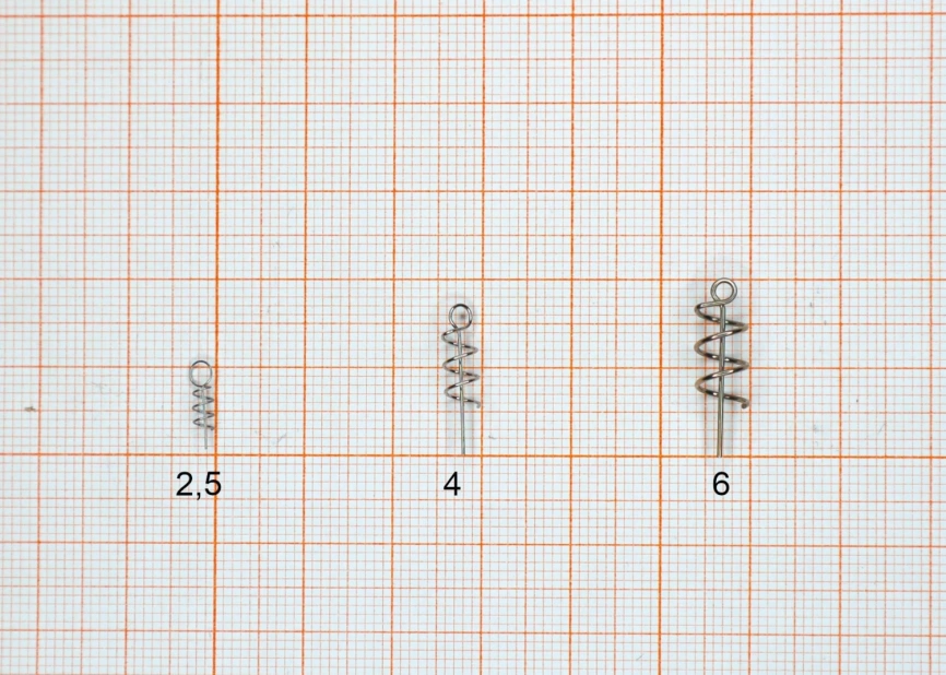 Спираль с направляющей (ухо ф3 мм) Малая/2.5 мм. для фиксации приманки (уп. 10 шт.) фото 2
