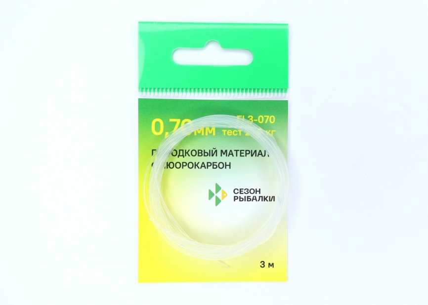 Поводковый материал ФЛЮОРОКАРБОН 0,70 мм. тест 21,5 кг. (3 м) фото 1