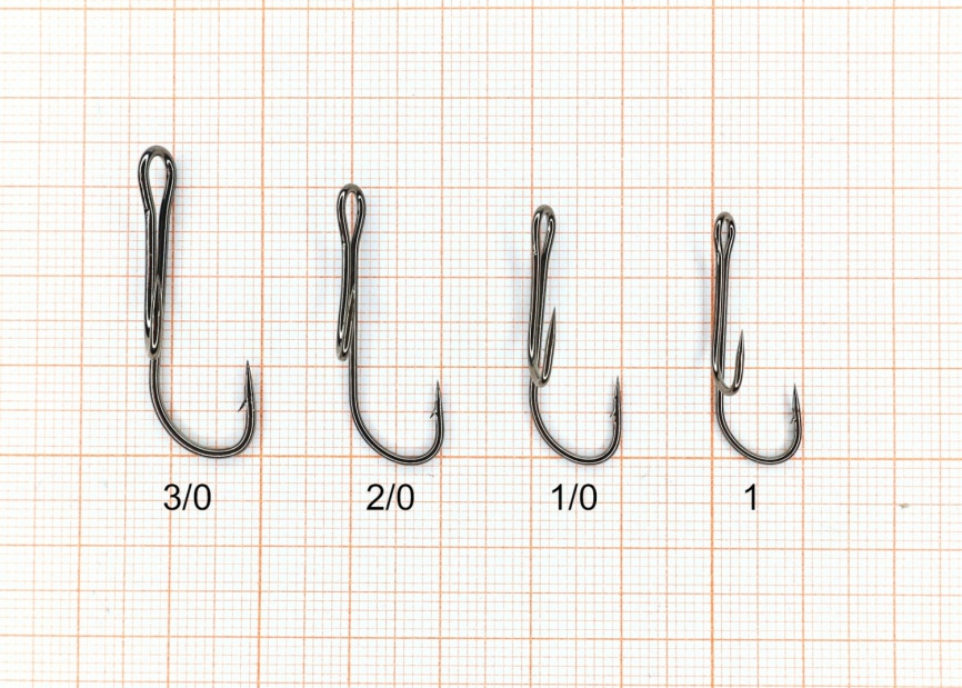 Крючок ДВОЙНОЙ "Живцовый", Ryder, №1/0, покрытие BN (8 шт.) фото 2